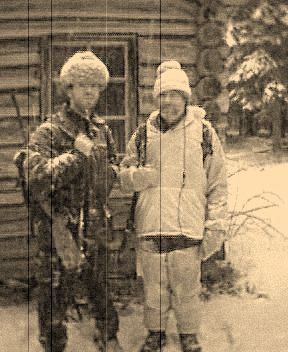 Morten og Jan p vinterjakt etter elg